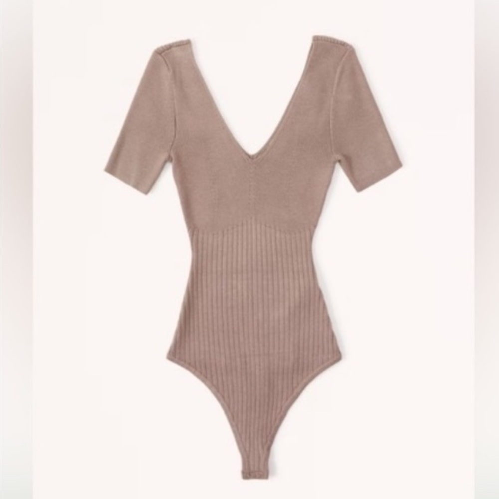 Abercrombie Short-Sleeve V-Neck Sweater Bodysuit